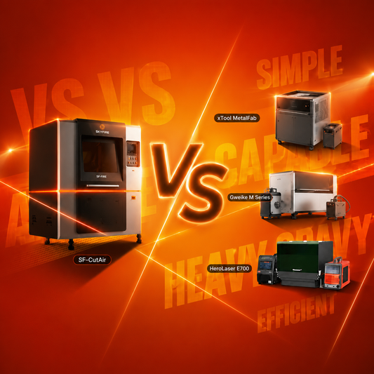 CutAir vs xTool MetalFab vs Gweike M Series vs HeroLaser E700: A Practical Comparison for Small Workshops