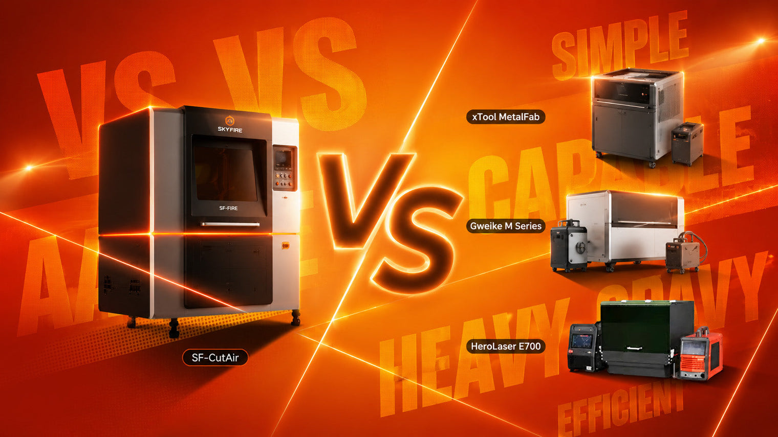 CutAir vs xTool MetalFab vs Gweike M Series vs HeroLaser E700: A Practical Comparison for Small Workshops
